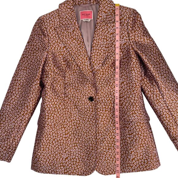 Kate Spade Flora Leopard Jacquard Blazer and Pants Suit Set Size 4 - Picture 13 of 16